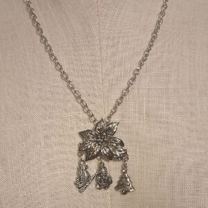 Christmas Silver Charm Necklace